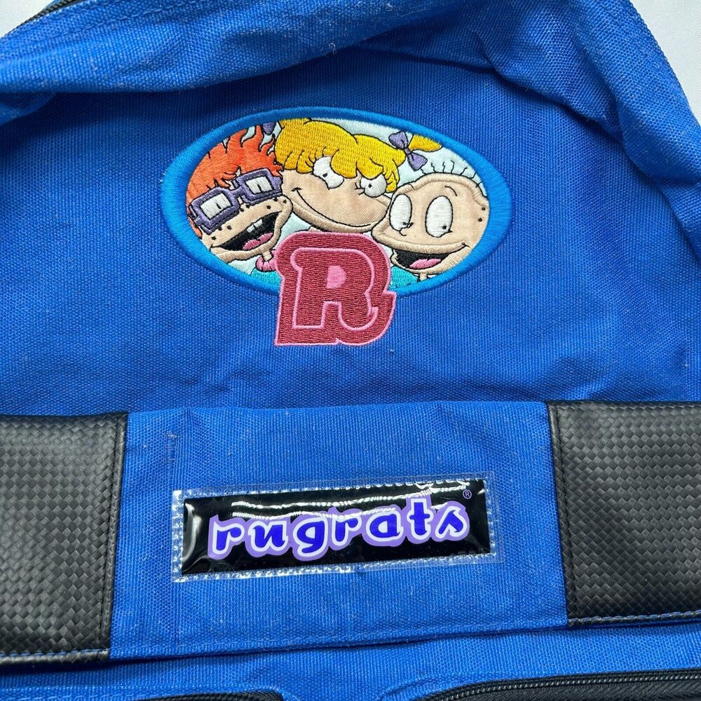 VINTAGE 1999 Rugrats Backpack - Viacom Nickelodeon - Blue - Tommy Pickles - Picture 7 of 13